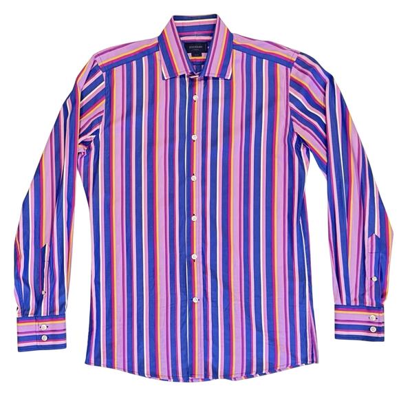 Duchamp Men’s Slim Fit Multicolor Dress Shirt Size 15.5 in 39 cm - Picture 1 of 7